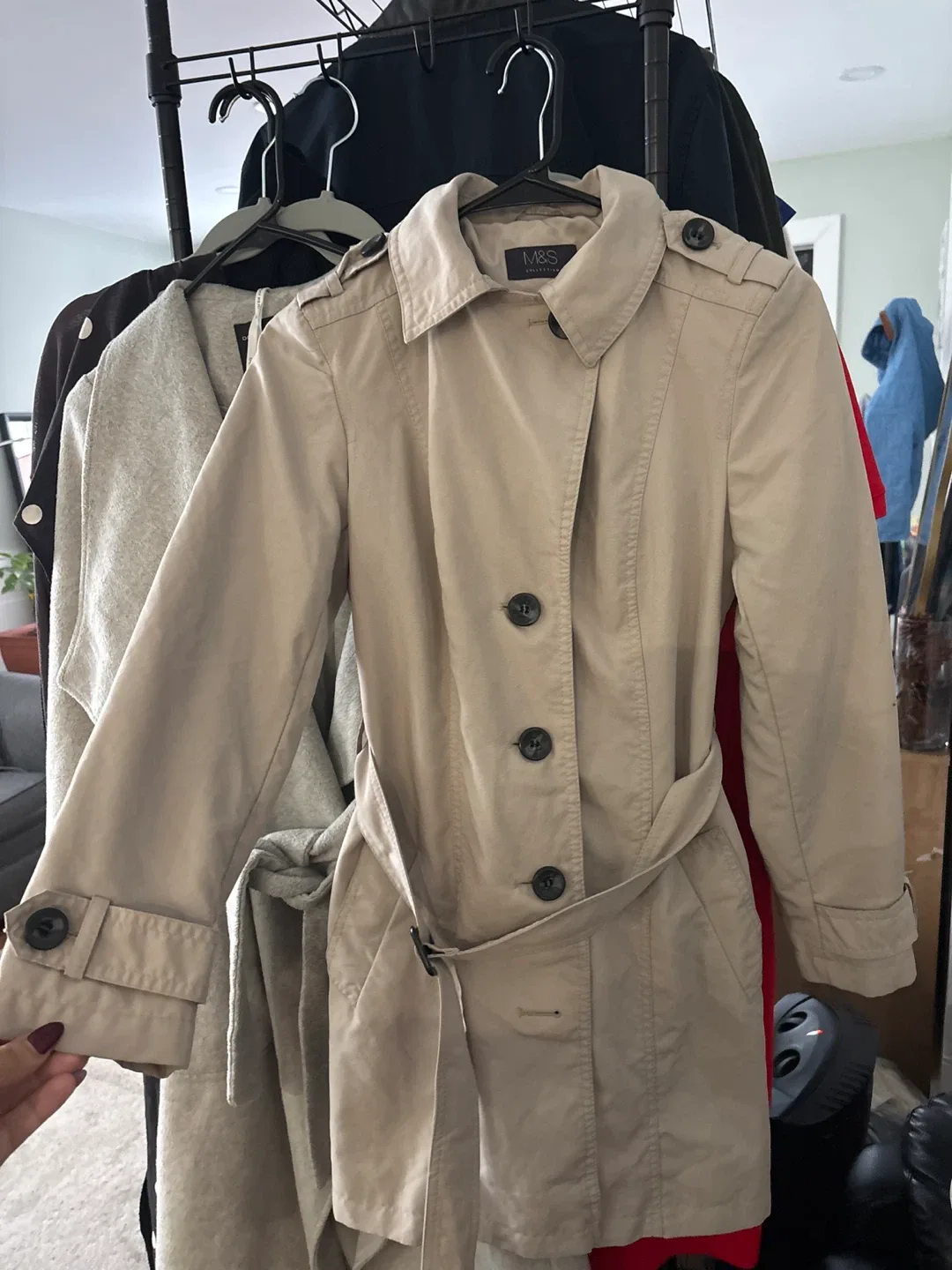 M&S Beige Trench Coat image indicator(2)