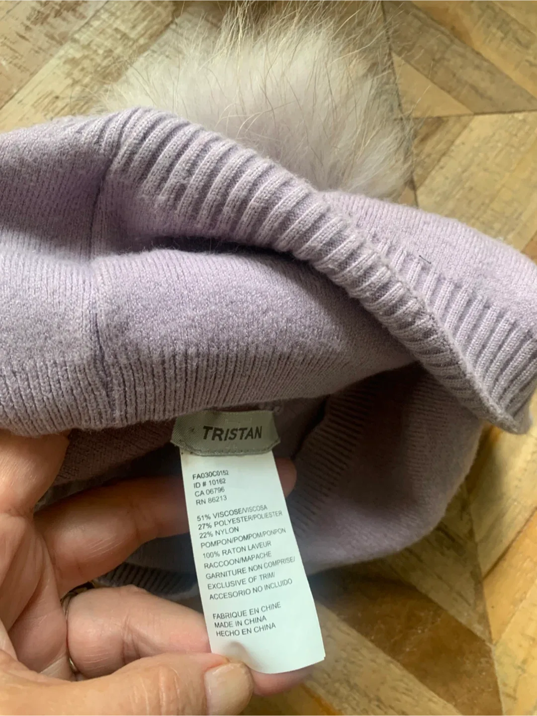 Tristan Lilac Pom Pom Beanie image indicator(2)