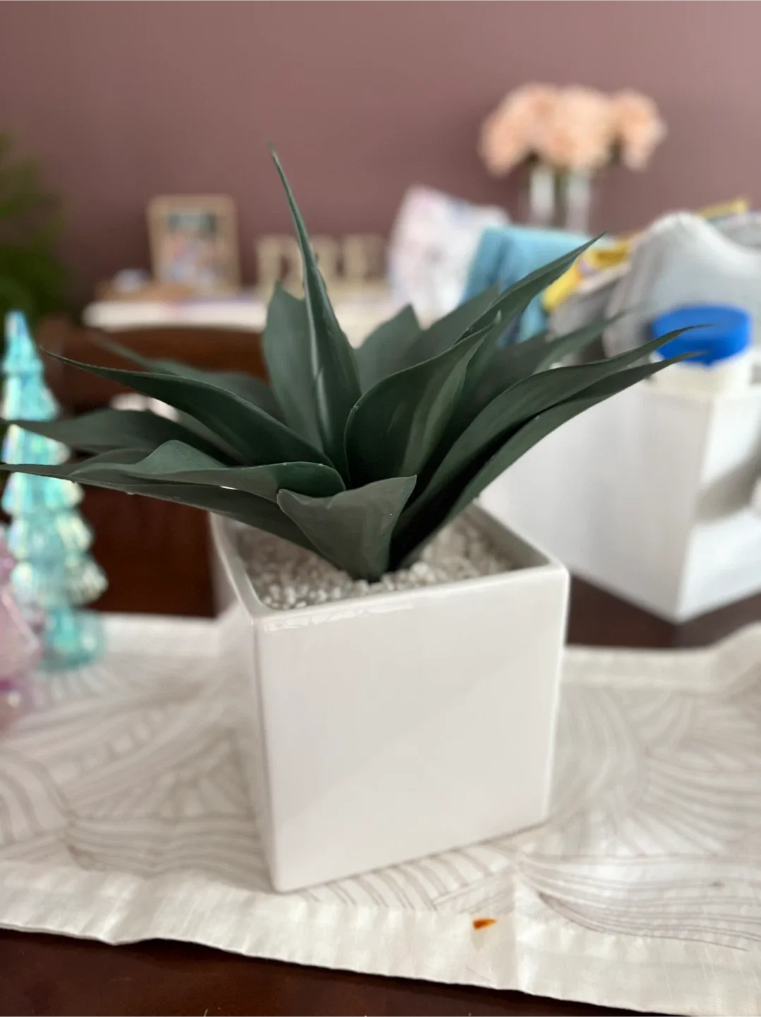 Homesense Faux Succulent in White Pot