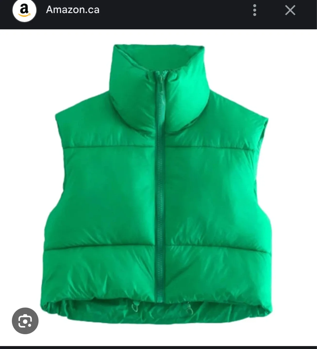 Green Puffer Vest - Sleeveless, Y2K Style