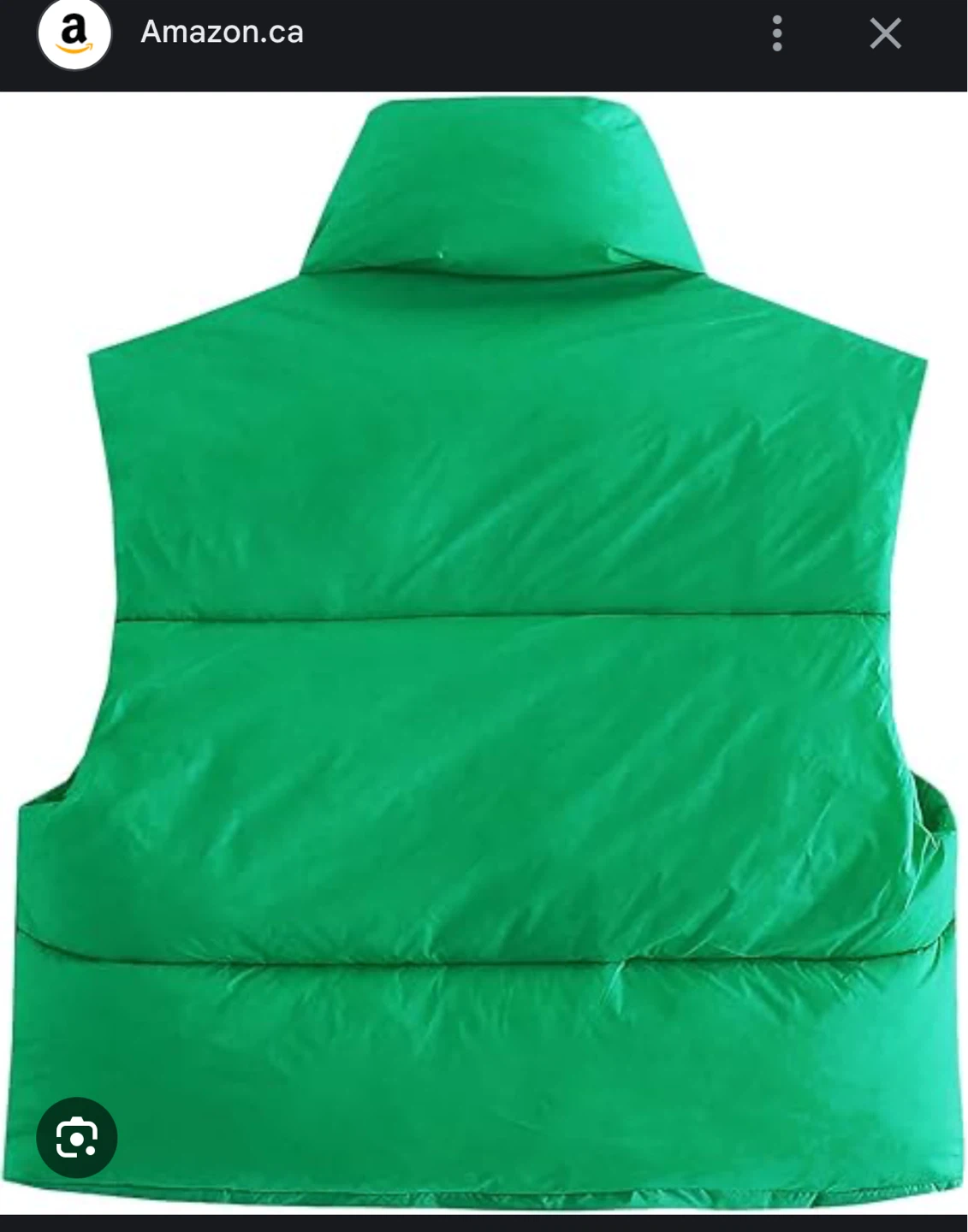 Green Puffer Vest - Sleeveless, Y2K Style - photo 2