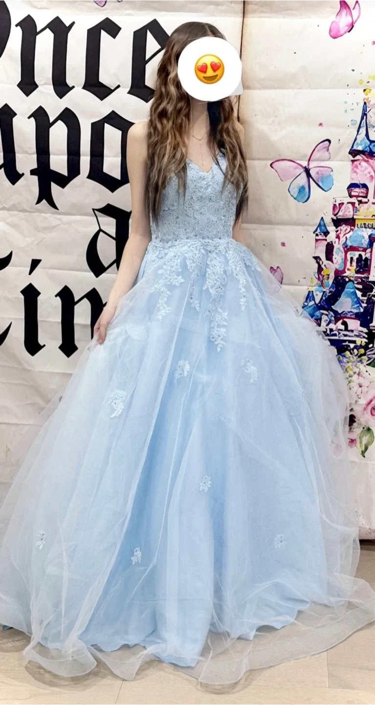 Light Blue Formal Dress image indicator(2)