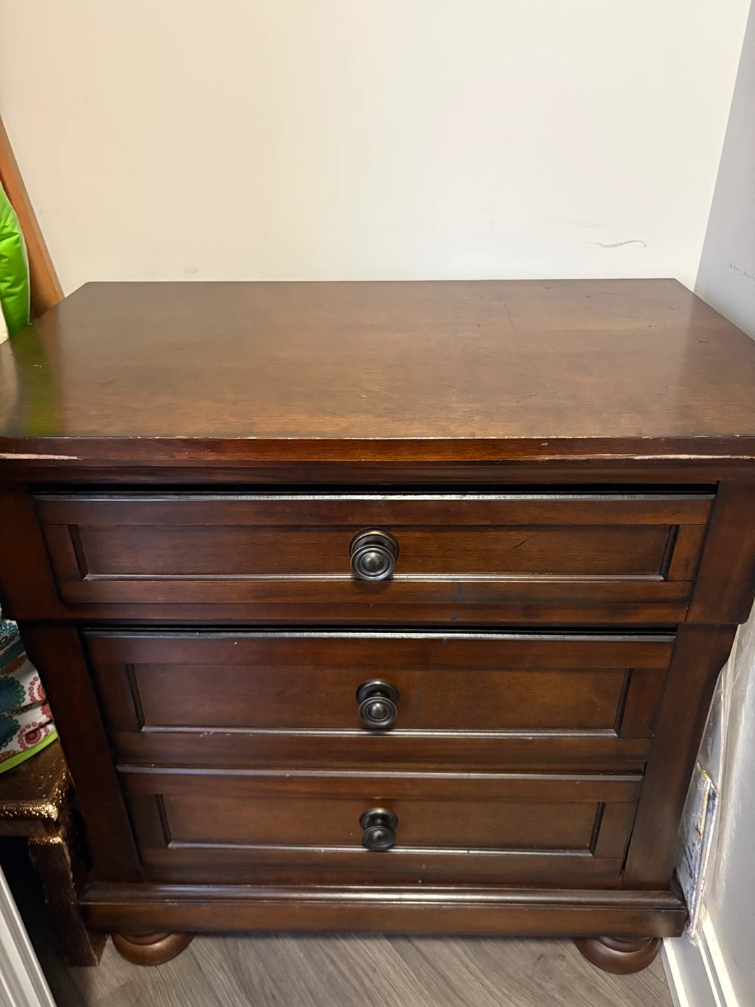 Brown Wood Nightstand - 18"x27" - photo 5