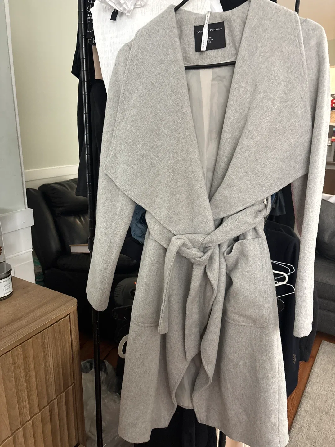 Dorothy Perkins Gray Coat - Size US 2 thumbnail