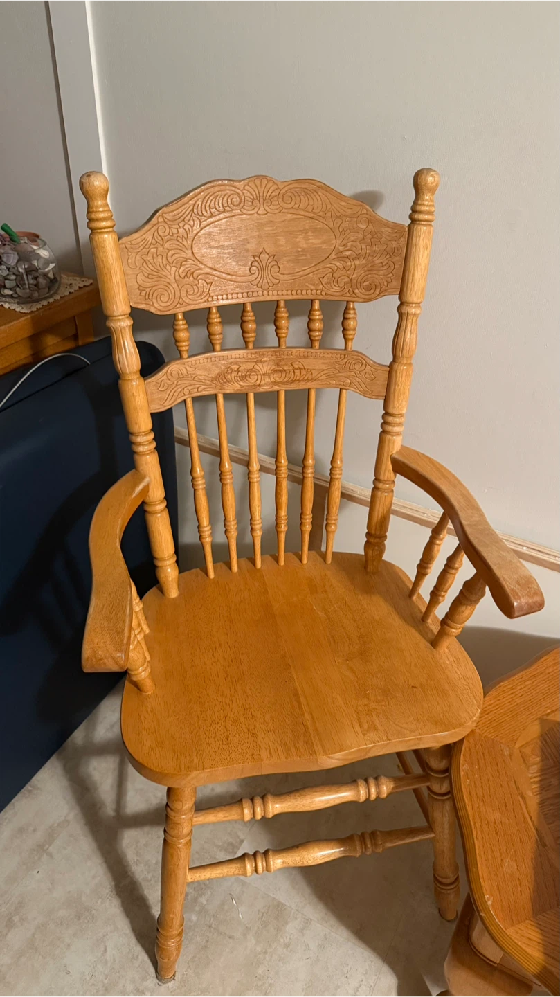 Wooden Dining Table with 4 Chairs - photo 4