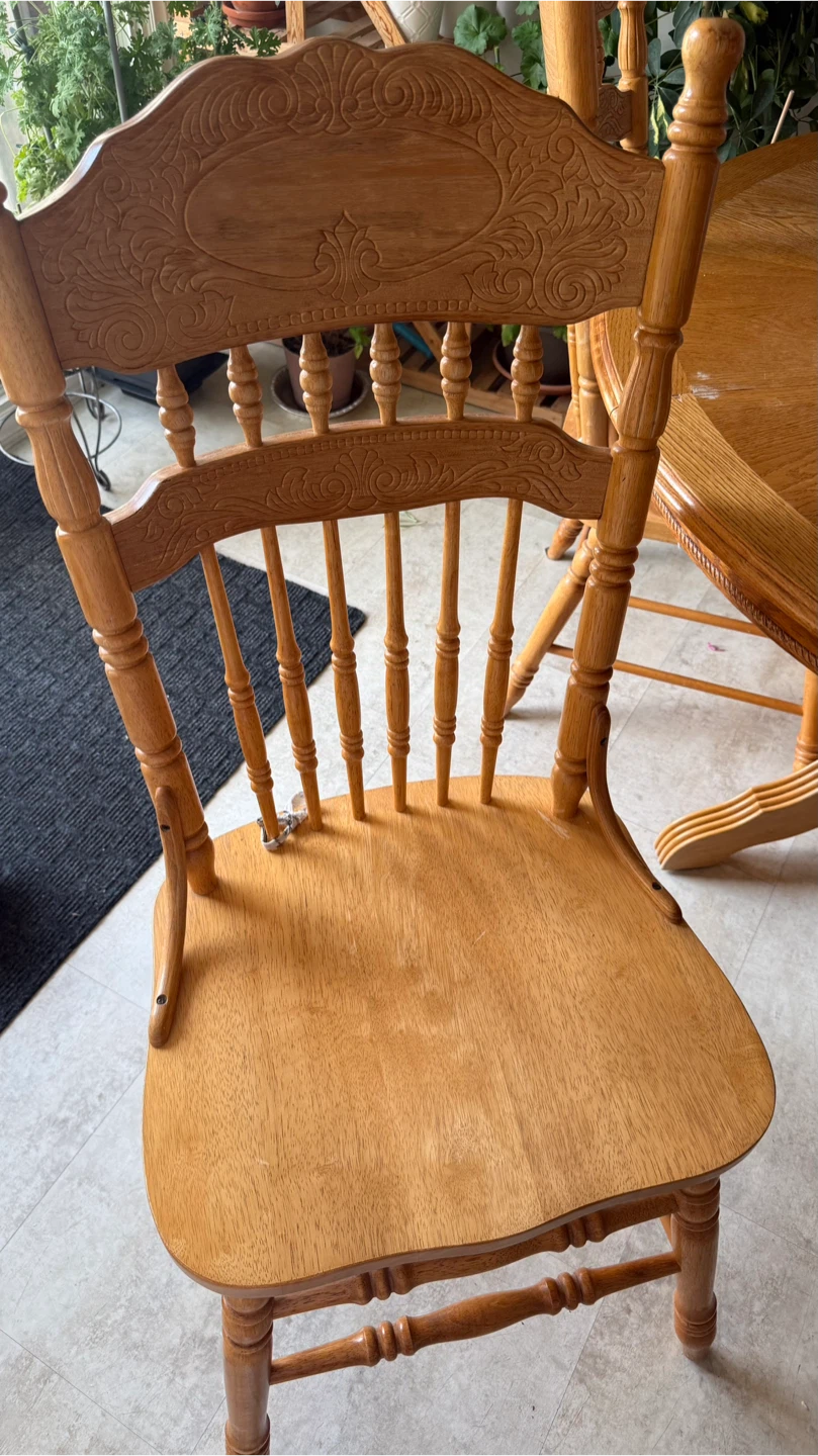 Wooden Dining Table with 4 Chairs - photo 3