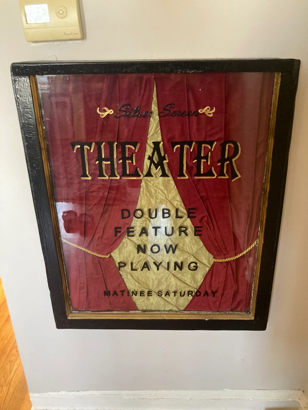 Silver Screen Theater Double Feature Sign