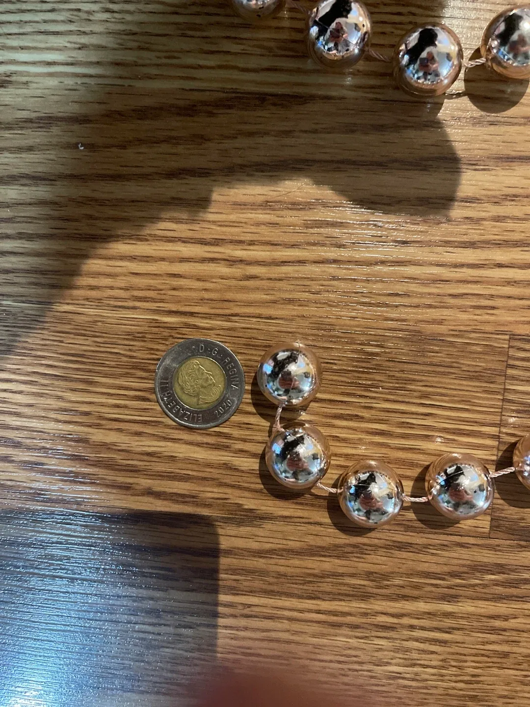 Rose Gold Beaded Xmas Garland, 6ft each (5 strands!) image indicator(3)