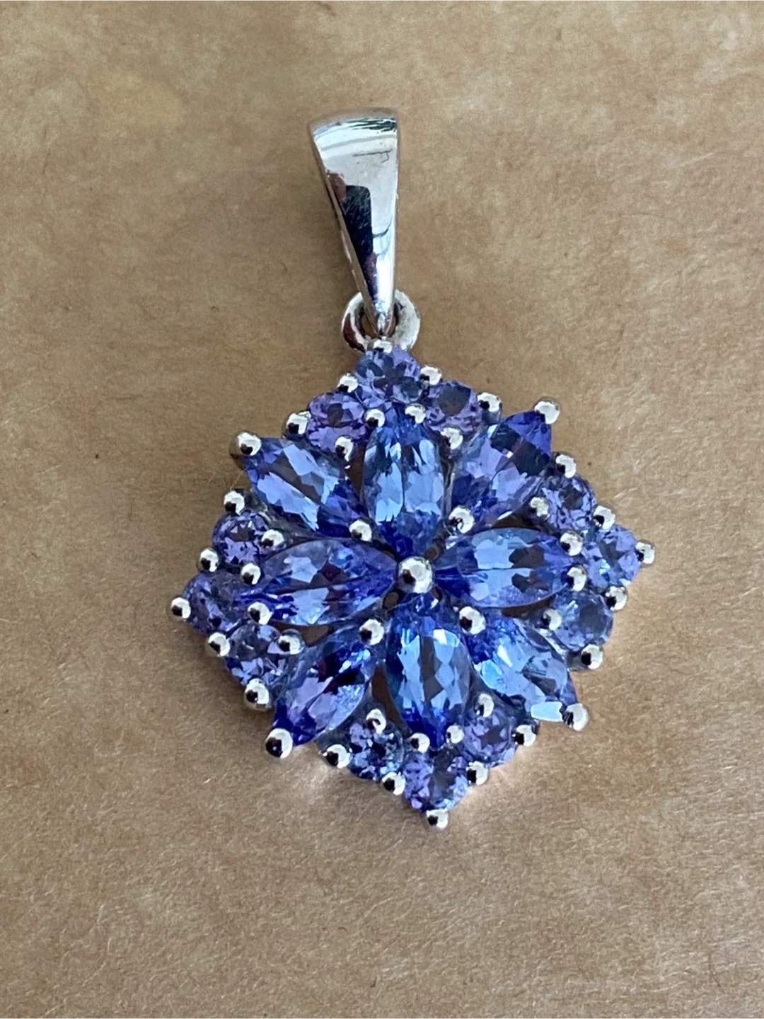 New Natural Tanzanite & Sterling Silver Pendant image indicator(3)
