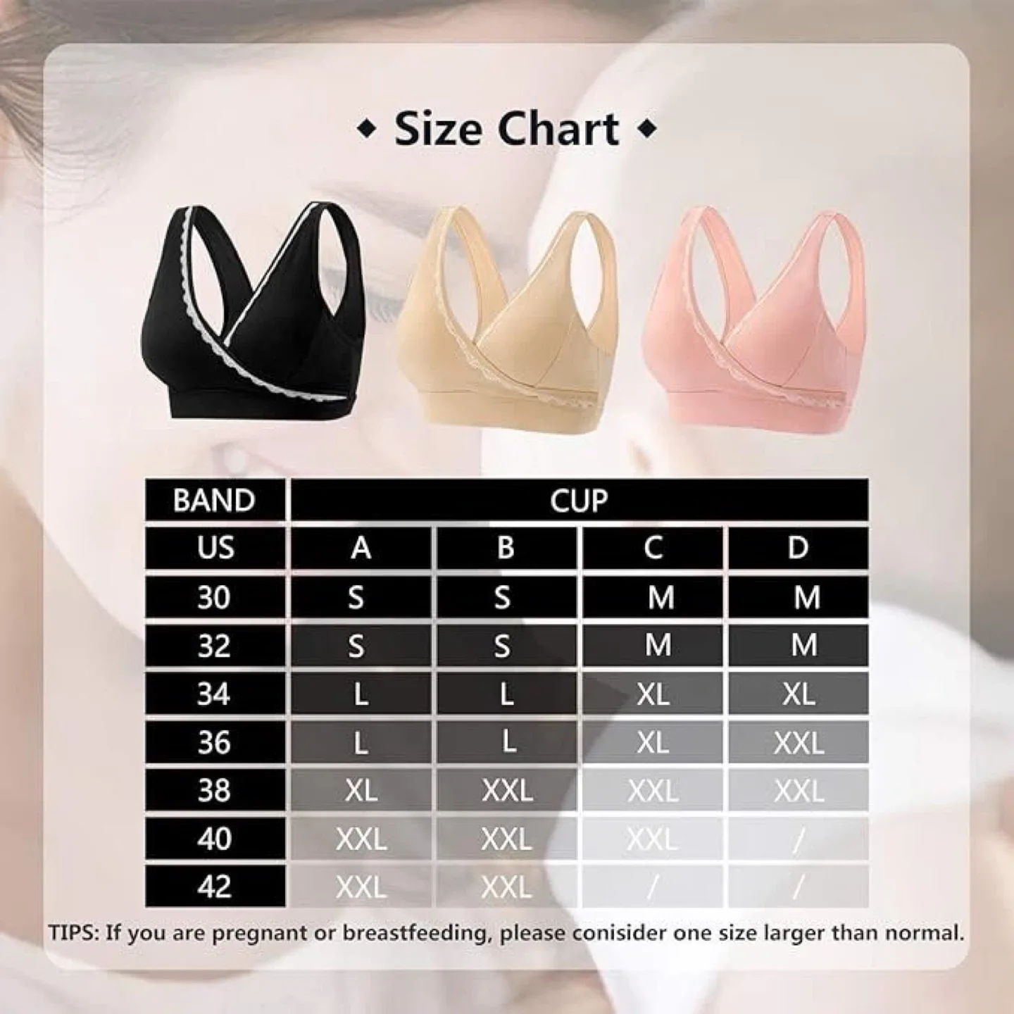 Nursing Bra - Black or Purple Size S image indicator(2)