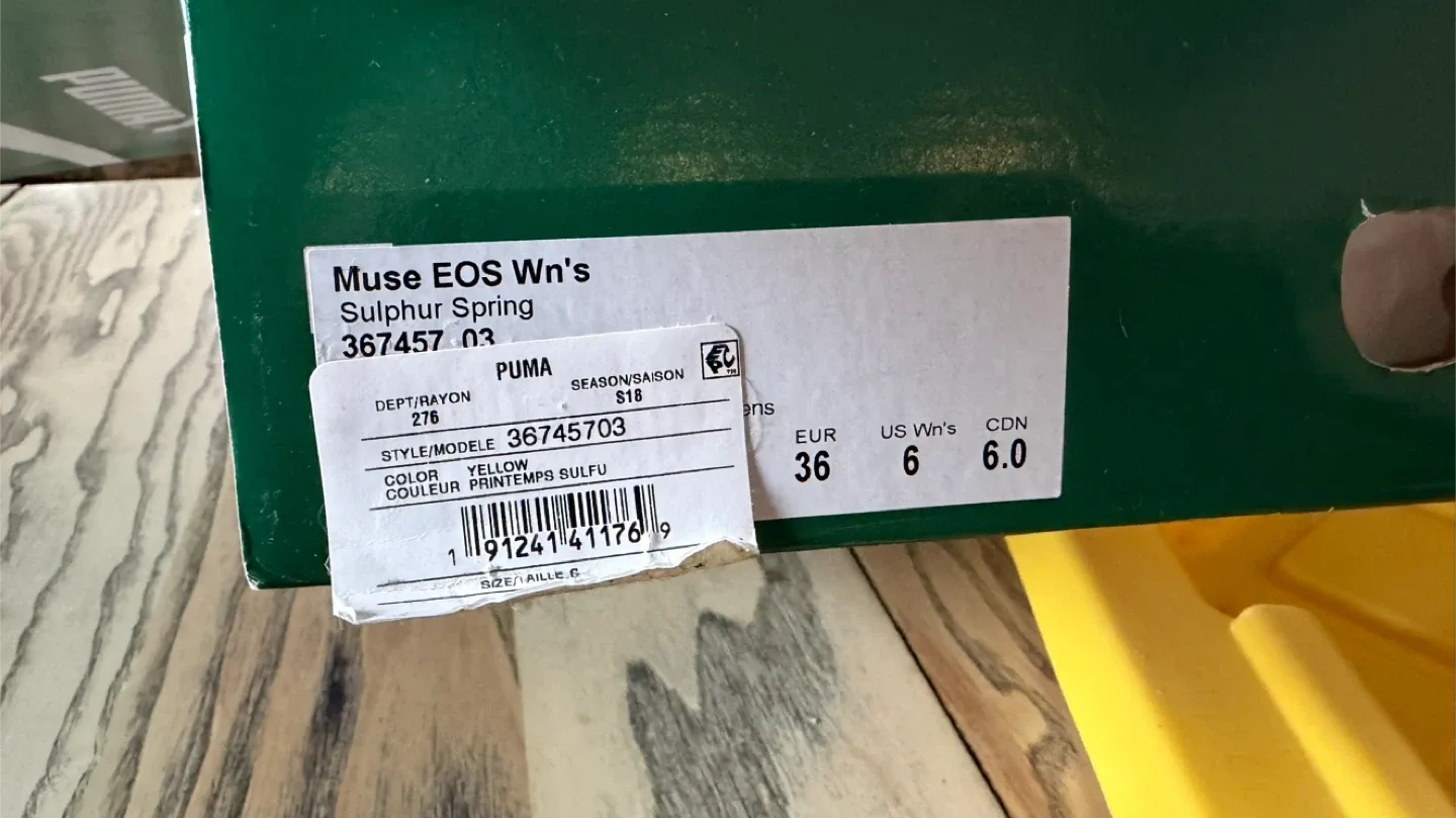 BNIB Puma Muse EOS Womens Sulphur Spring Size 6 image indicator(3)