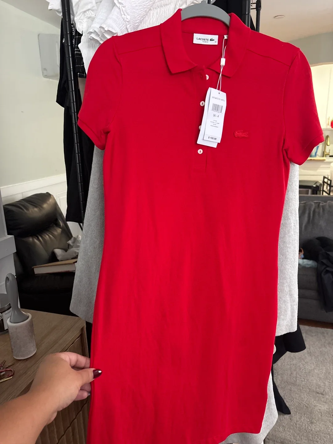 New Lacoste Slim Fit Polo Dress - Size 36 thumbnail