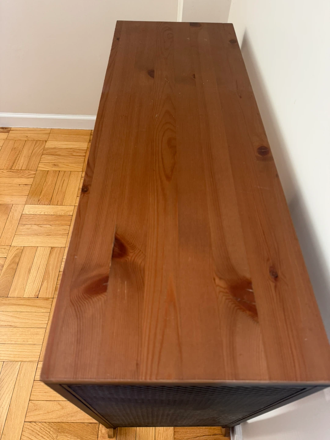 IKEA desk with wooden top and metal frame - photo 3