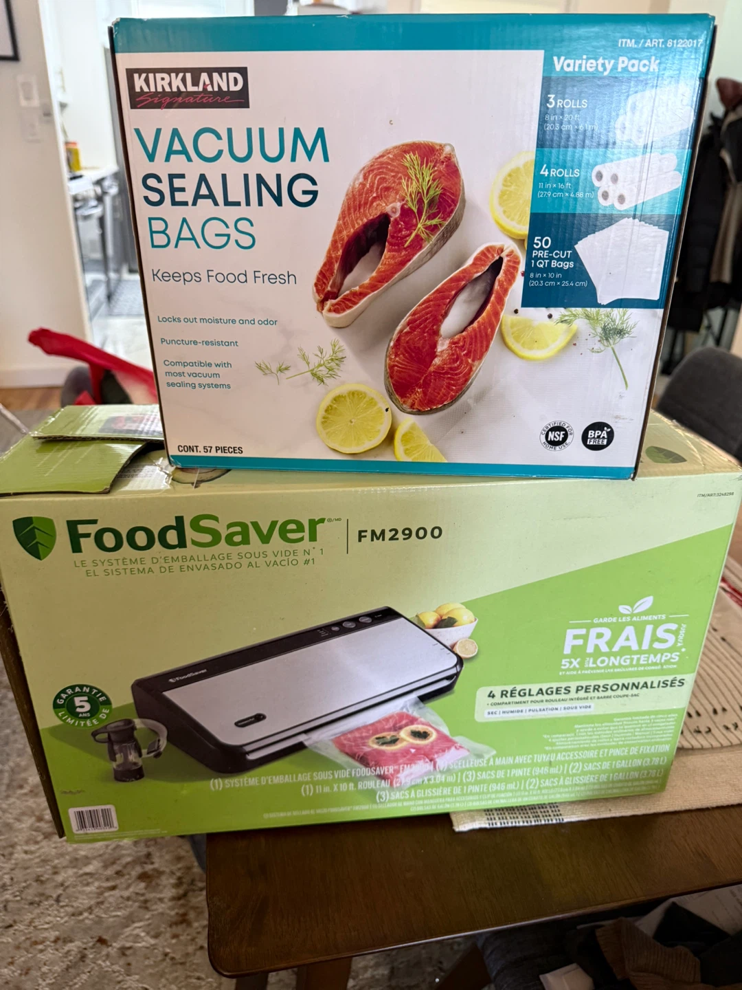 Kirkland & FoodSaver Vacuum Sealing Bags and System