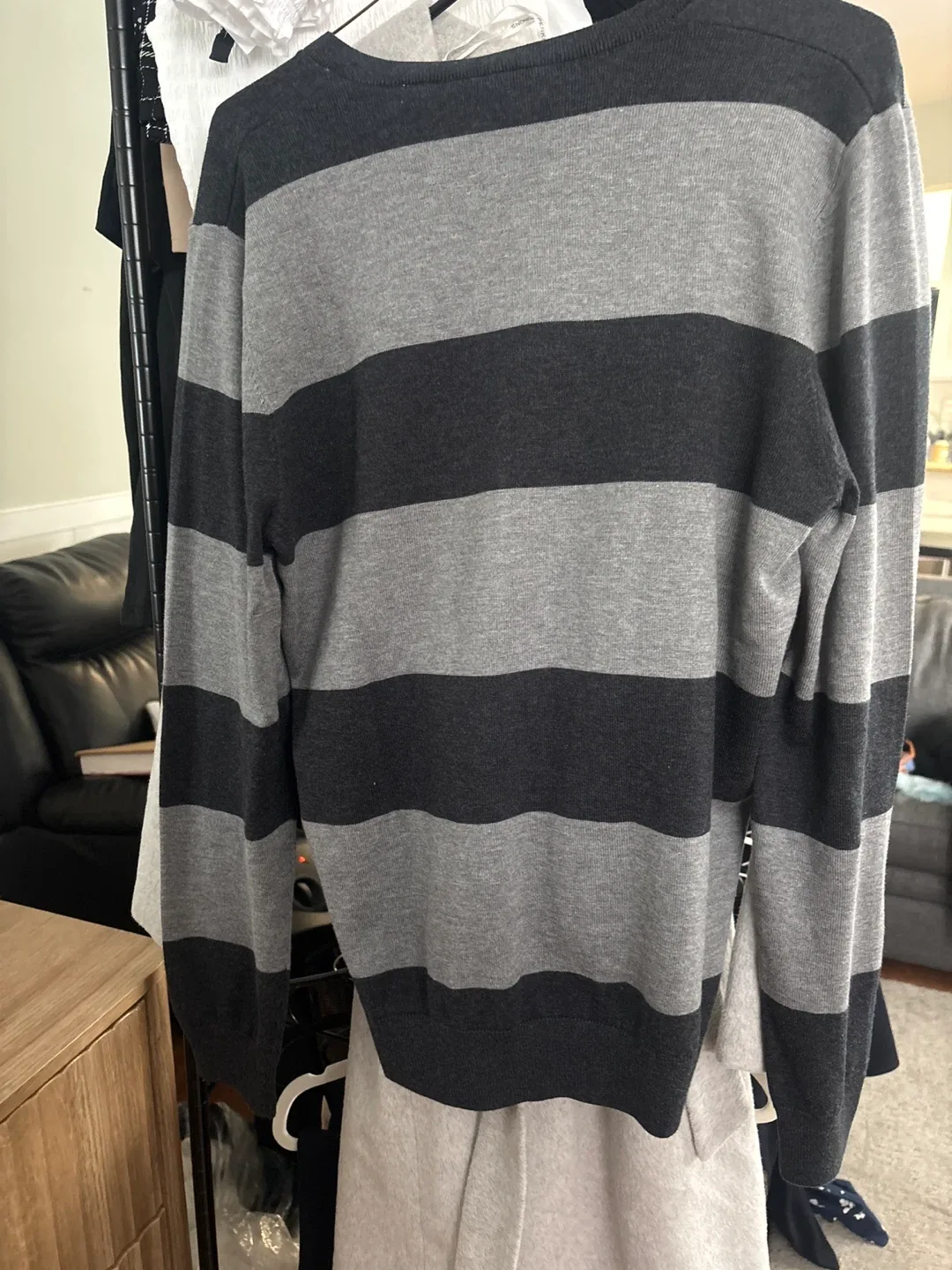 Lacoste Striped V-Neck Sweater - Size M image indicator(3)