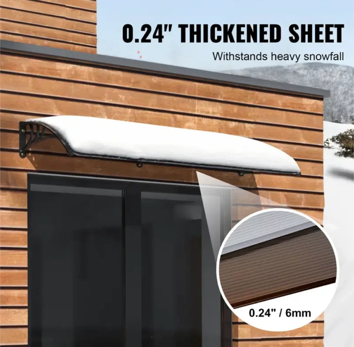 CZPC40X120B Door Window Awning Canopy image indicator(7)