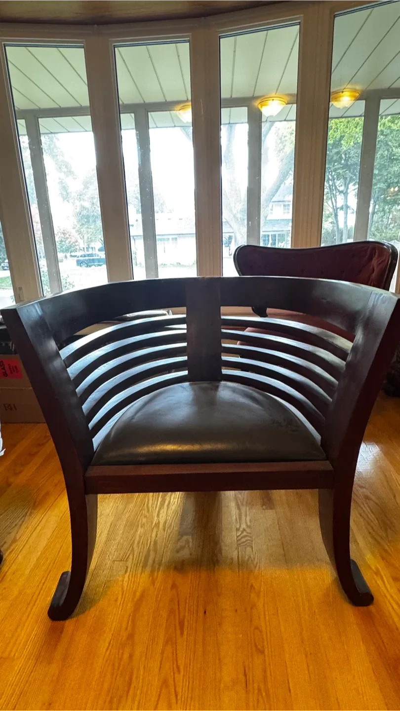 Antique Floral Upholstered Chair image indicator(5)