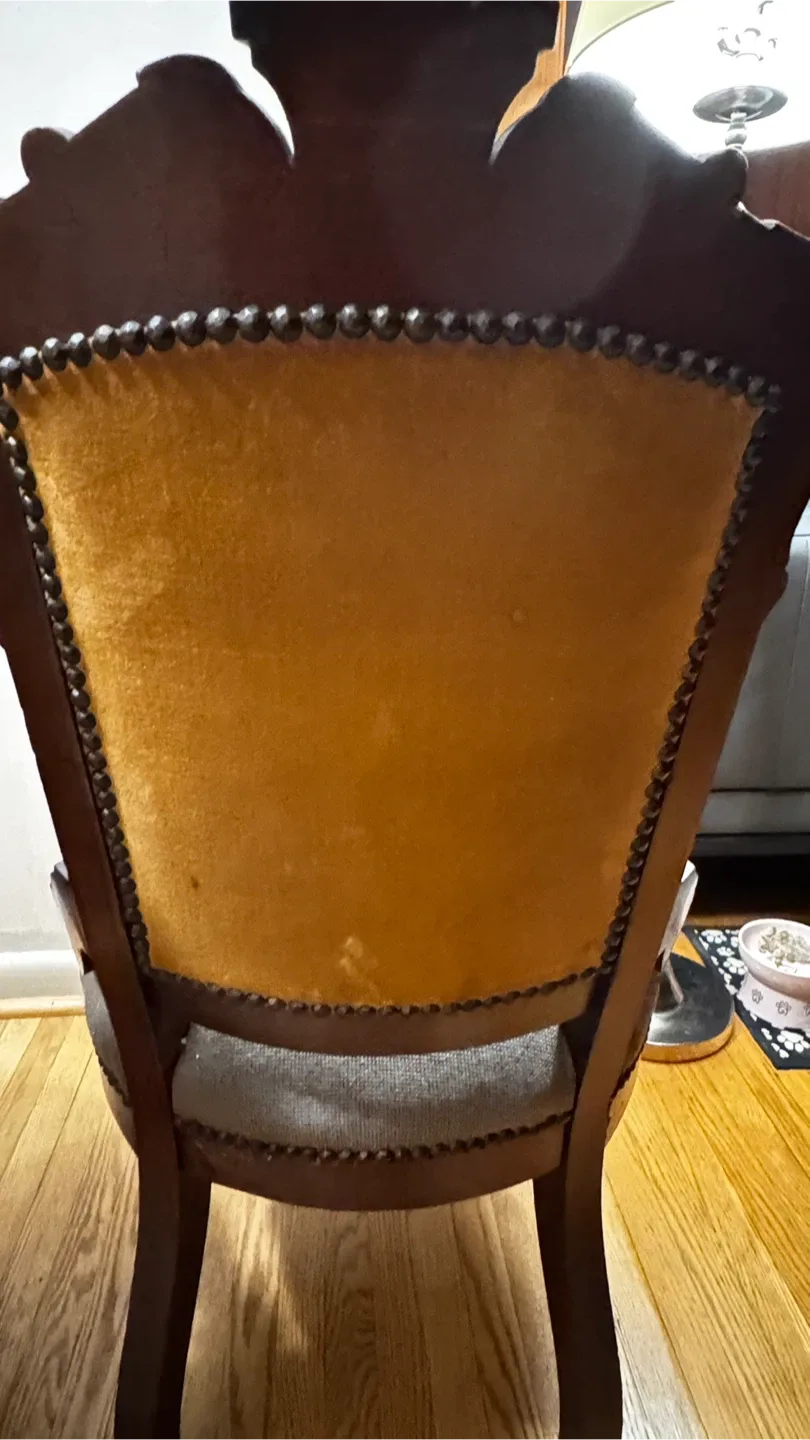 Antique Floral Upholstered Chair image indicator(3)