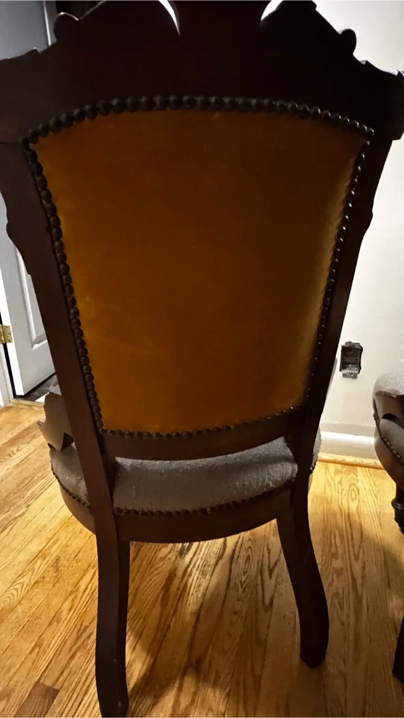 Antique Floral Upholstered Chair image indicator(4)