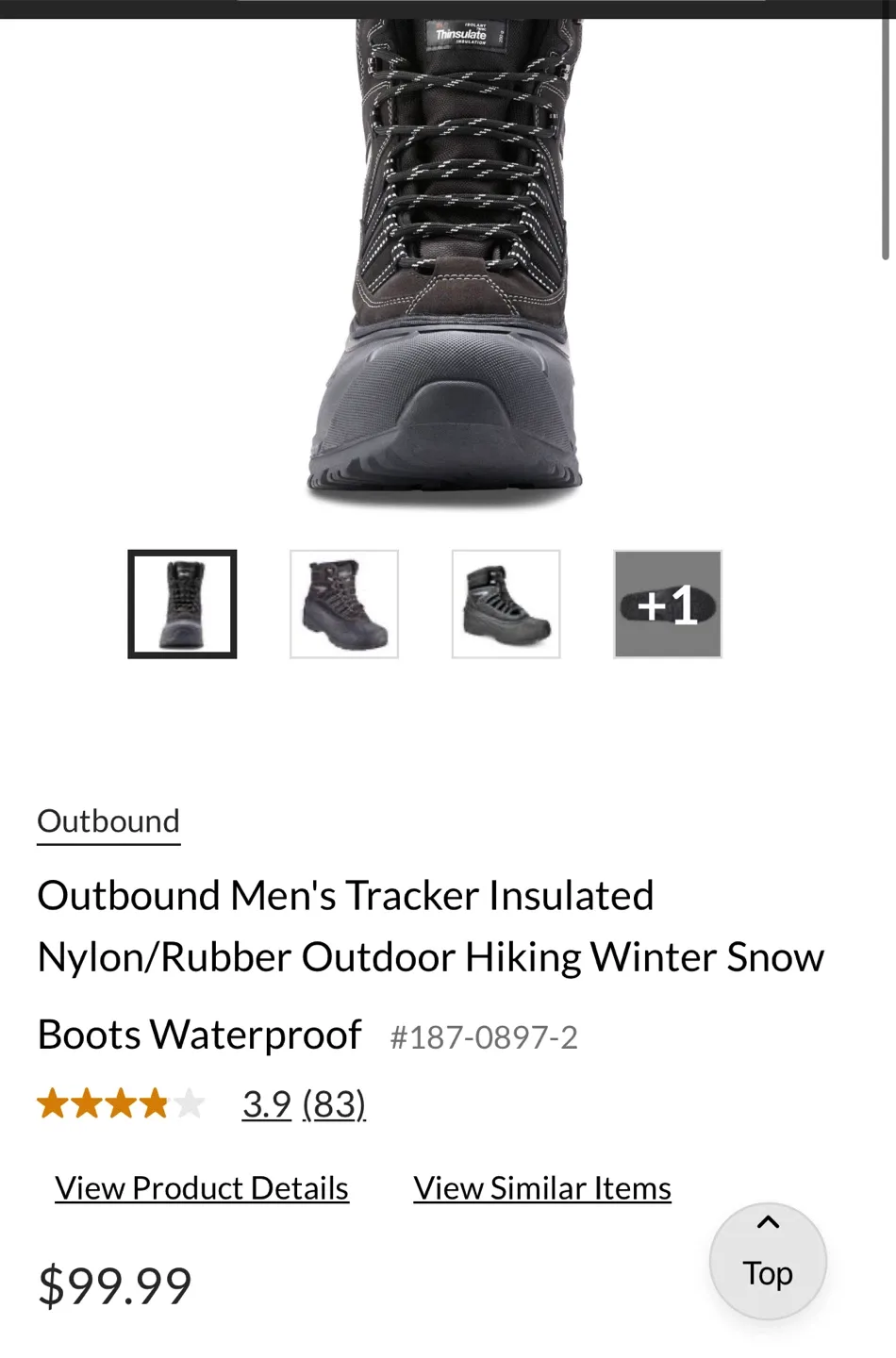 Outbound Black Winter Boots - Size 10 image indicator(8)