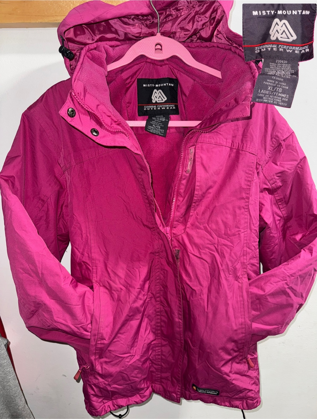 Misty Mountain Pink Jacket - Size XL