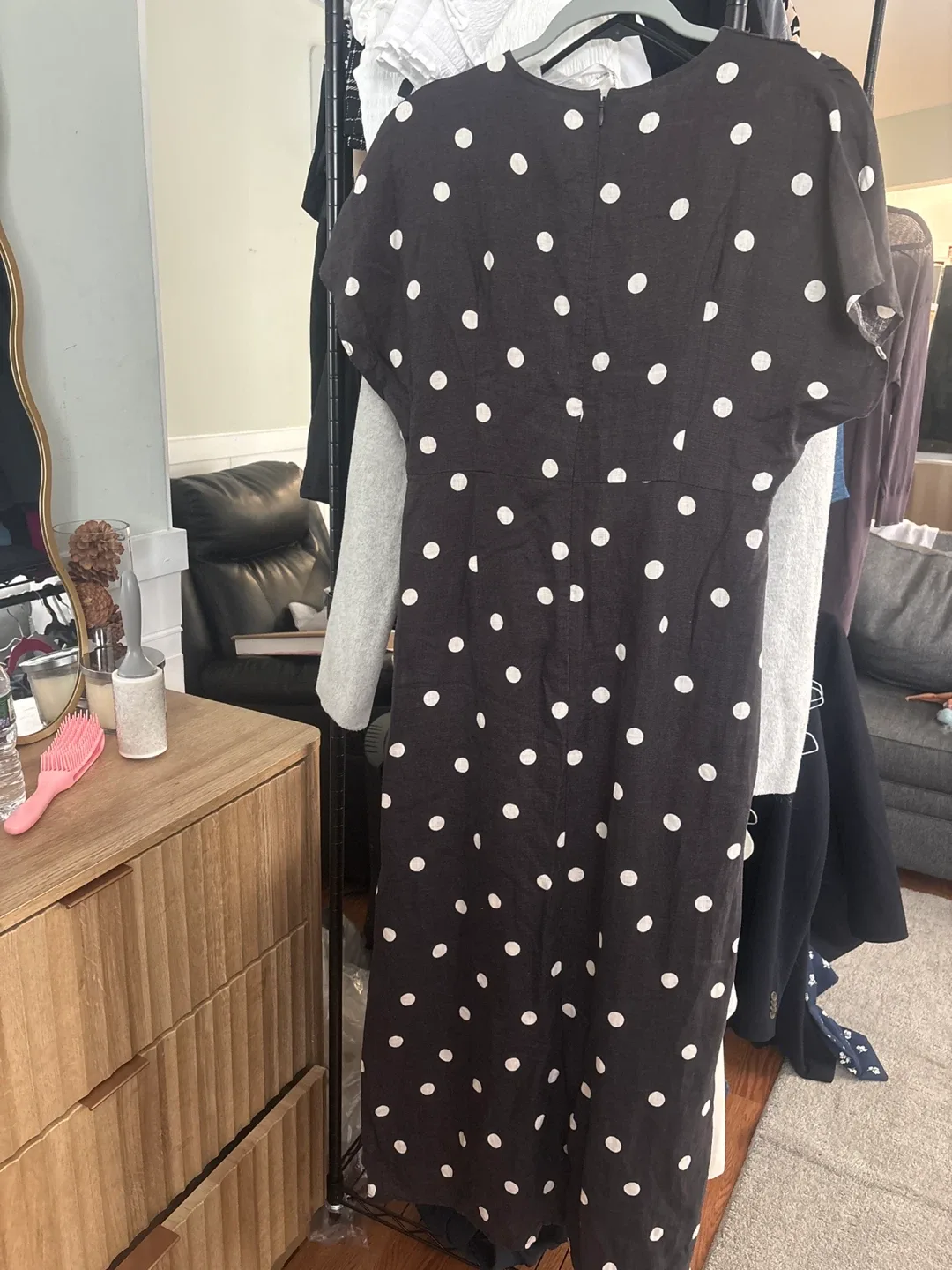 Zara Black & White Polka Dot Dress image indicator(2)