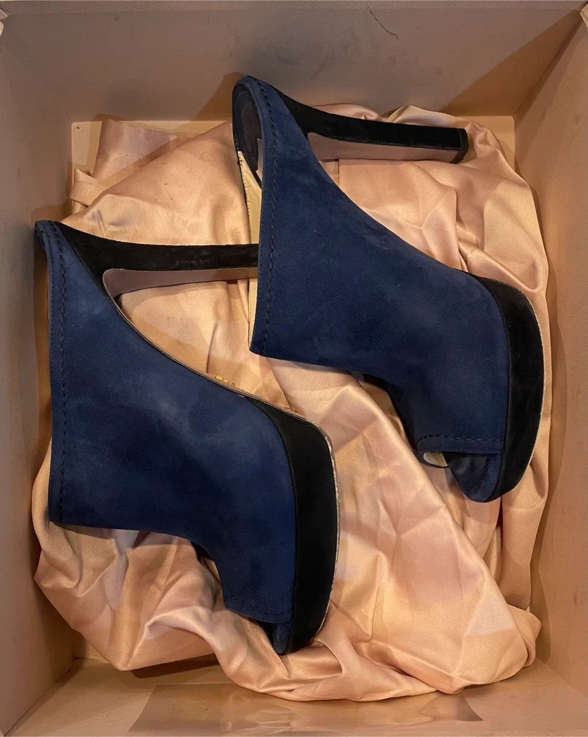 Prada Blue Suede  Heels, Size 8 image indicator(5)
