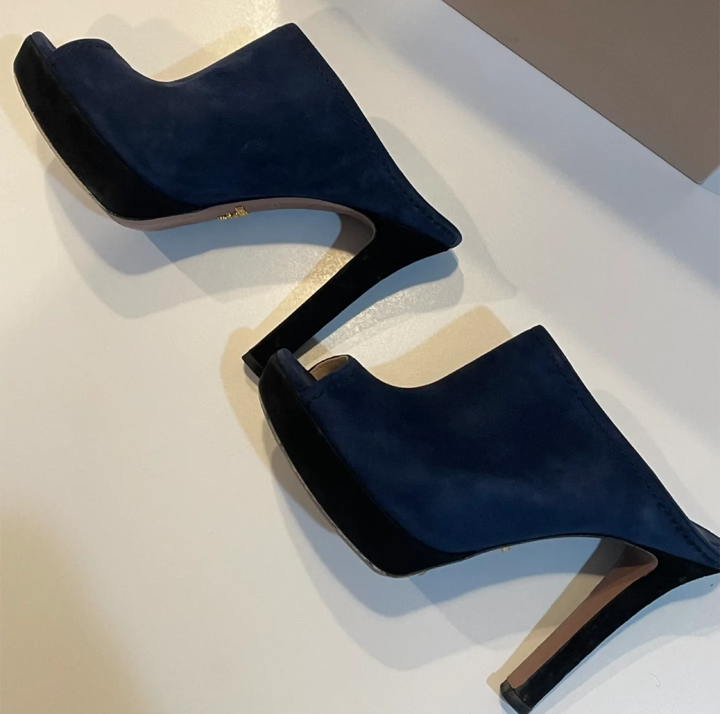 Prada Blue Suede  Heels, Size 8 image indicator(2)