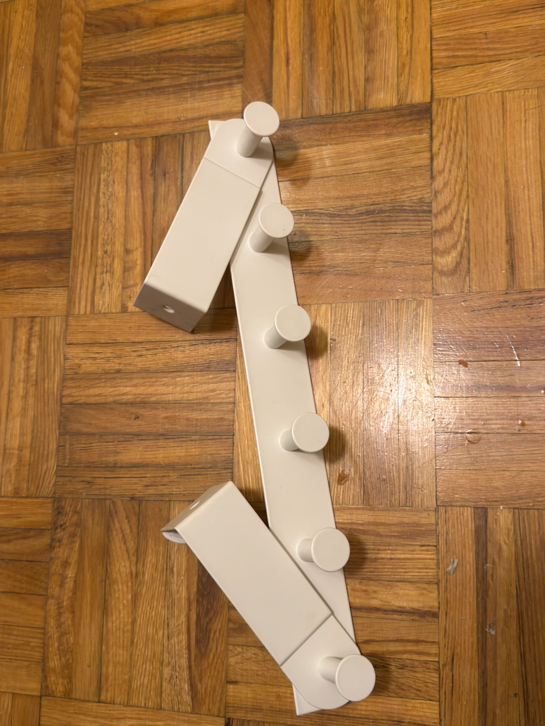 White Wall-Mounted Coat Rack