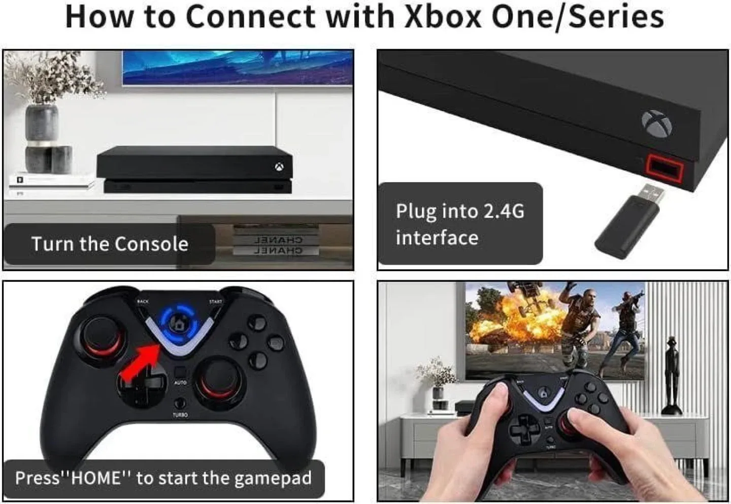 HD-151X Wireless Gamepad Controller - Xbox/PC/PS3/Android image indicator(4)