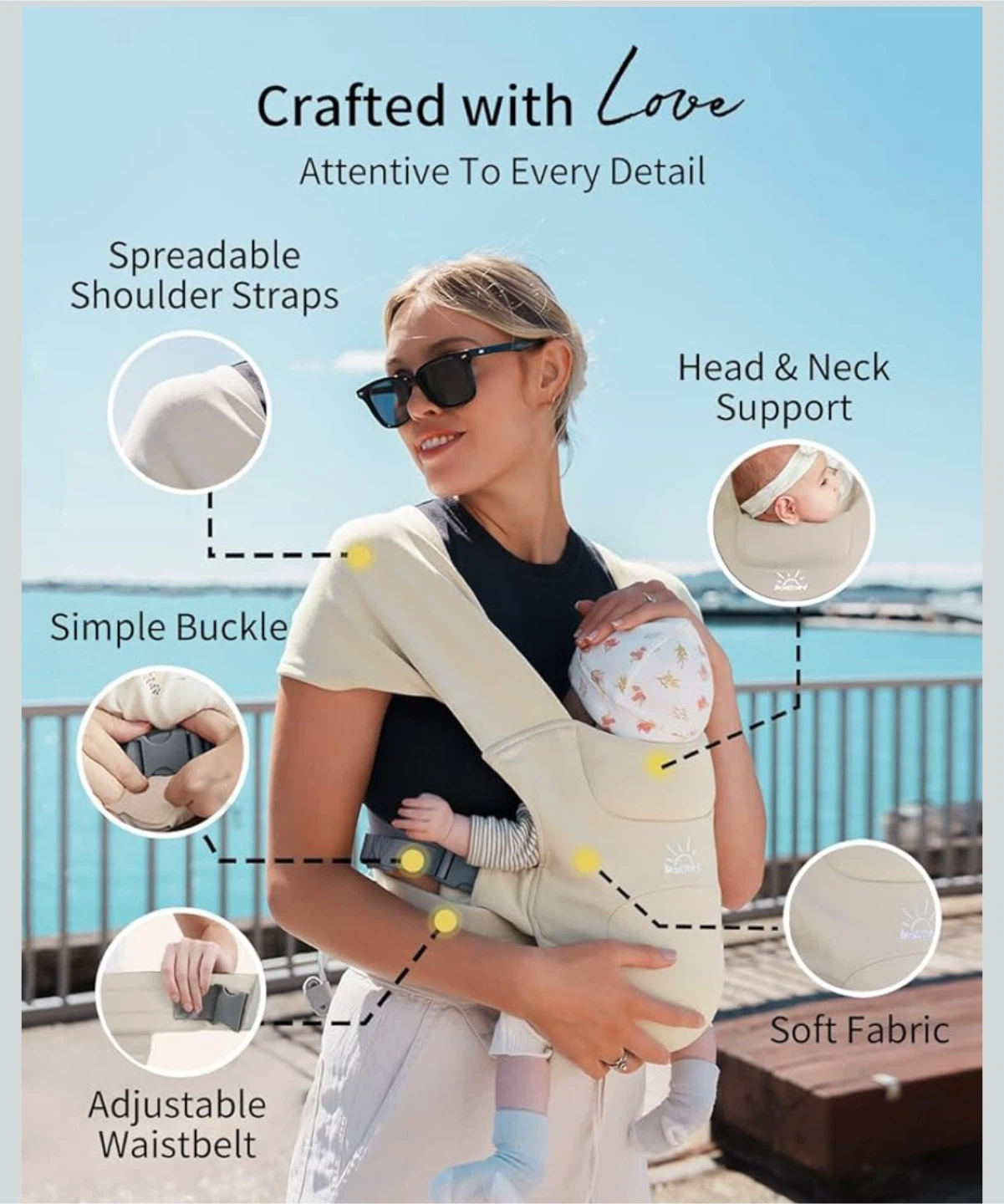 Momtory Baby Carrier - Beige - photo 2