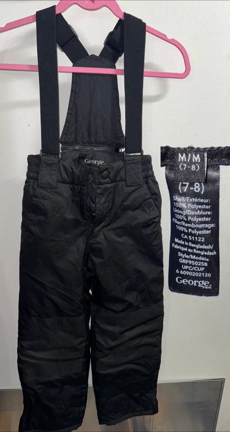 George Snow Pants - Size 7-8 - Black
