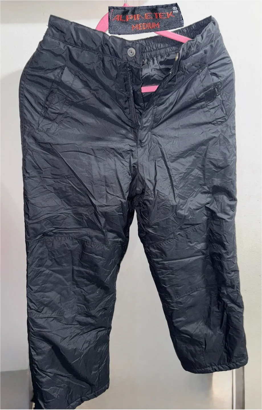 Kids Alpine Tek Black Snow Pants - Medium