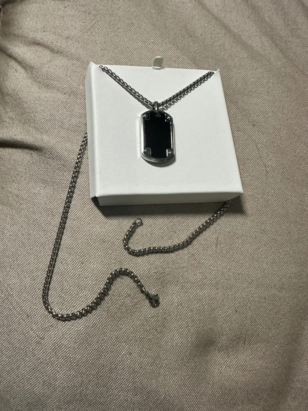 Men's Silver Tone Necklace image indicator(3)