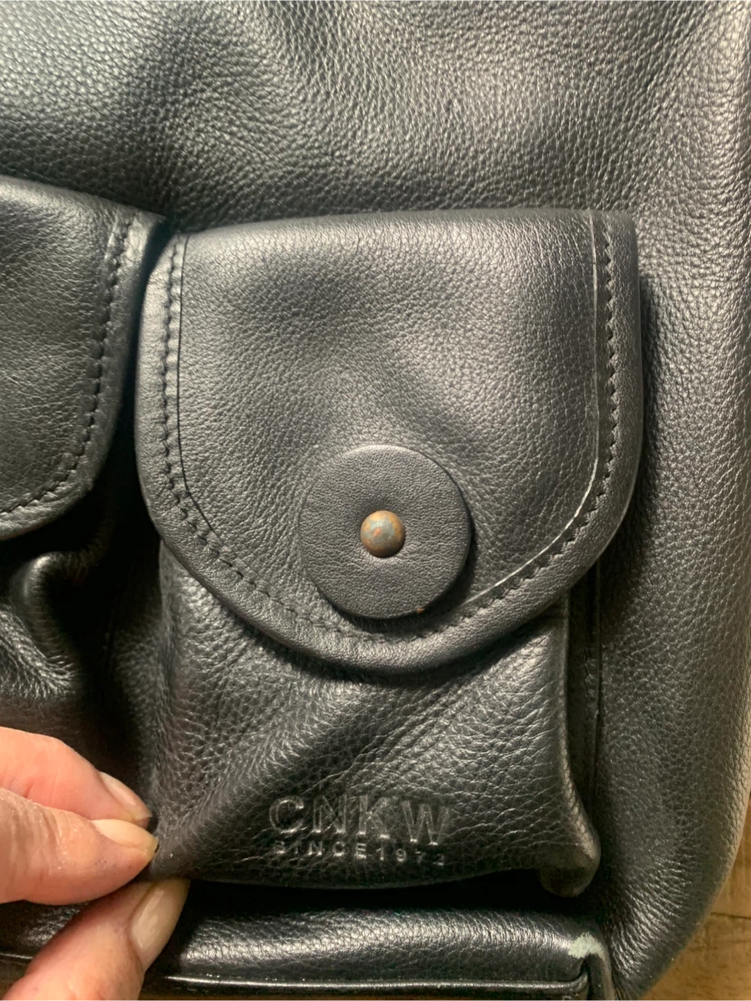 CNKW Black Leather Shoulder Bag - photo 2