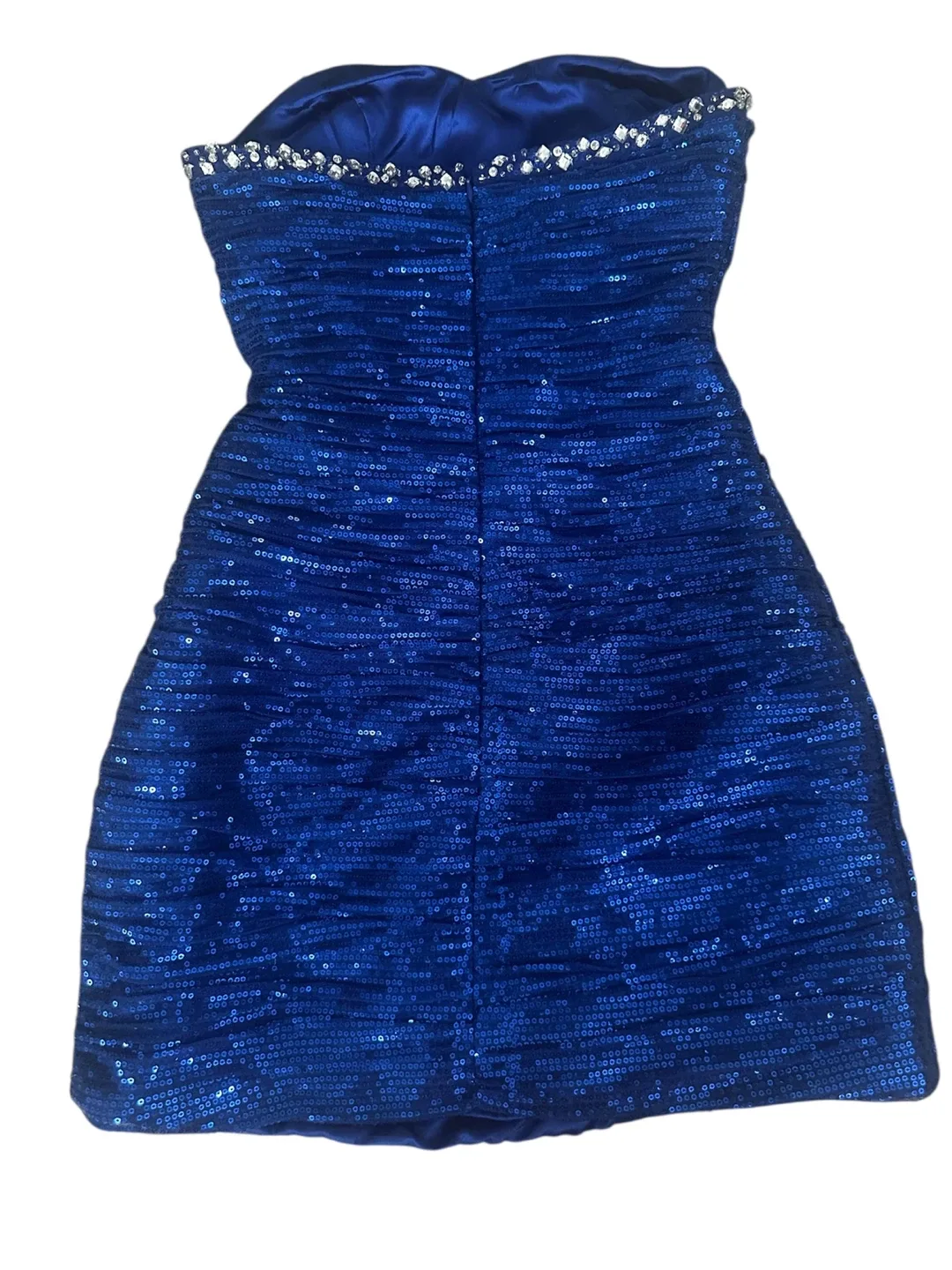 Blue Sequin Strapless Dress image indicator(3)