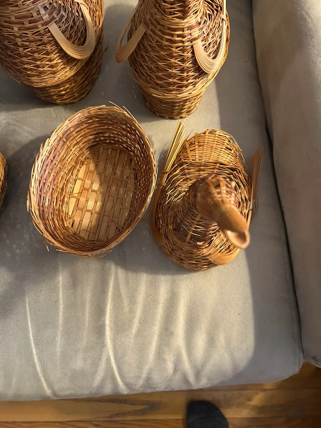 Set of 5 Wicker Duck Baskets image indicator(4)