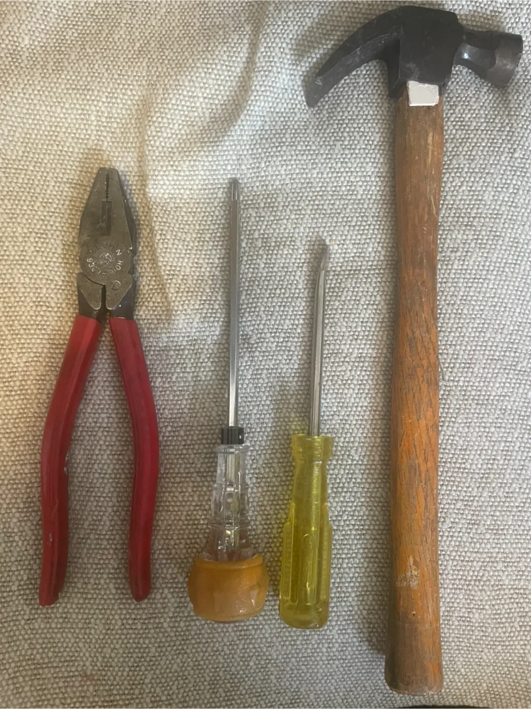 Hammer, Pliers, and Screwdrivers Set