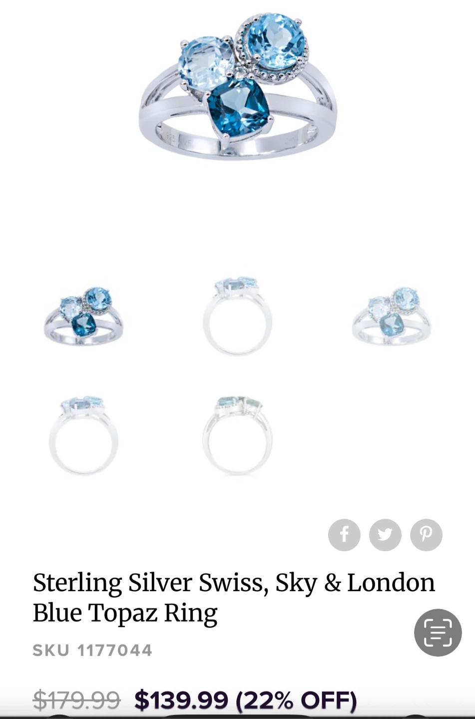 Sterling Silver Swiss & London Blue Topaz Ring - photo 5