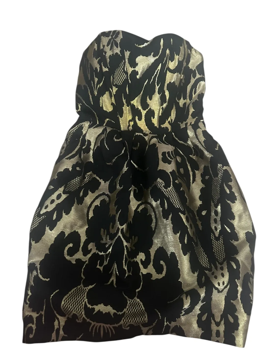 Strapless Black & Gold Party Dress image indicator(2)