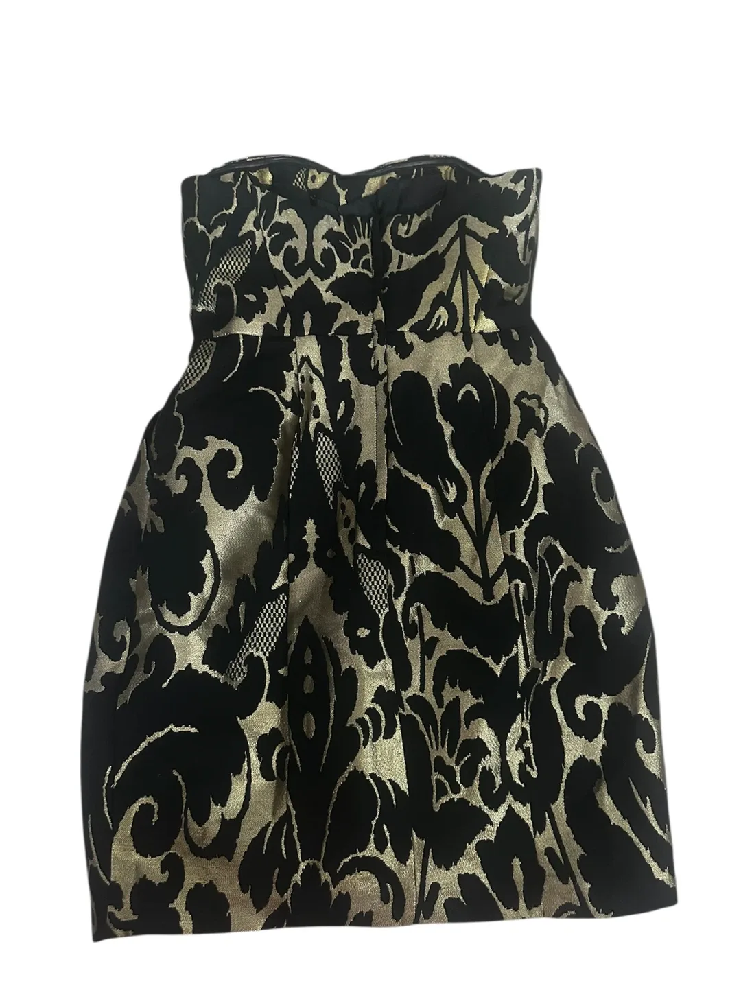 Strapless Black & Gold Party Dress image indicator(3)