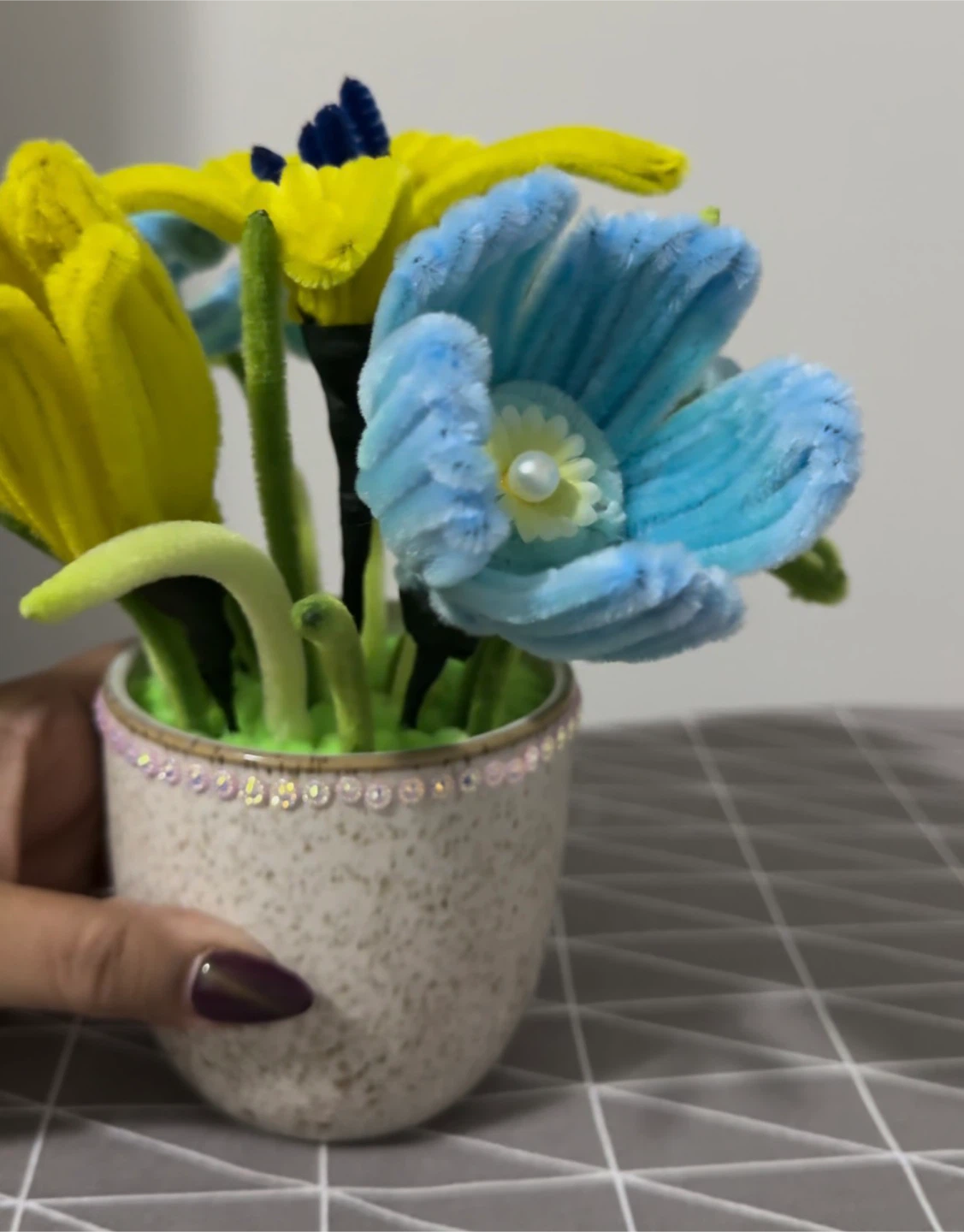 Handmade Pipe Cleaner Flower Arrangement