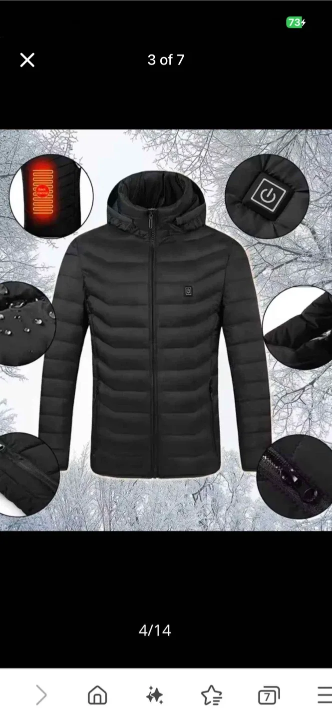 Heated Puffer Jacket - Black