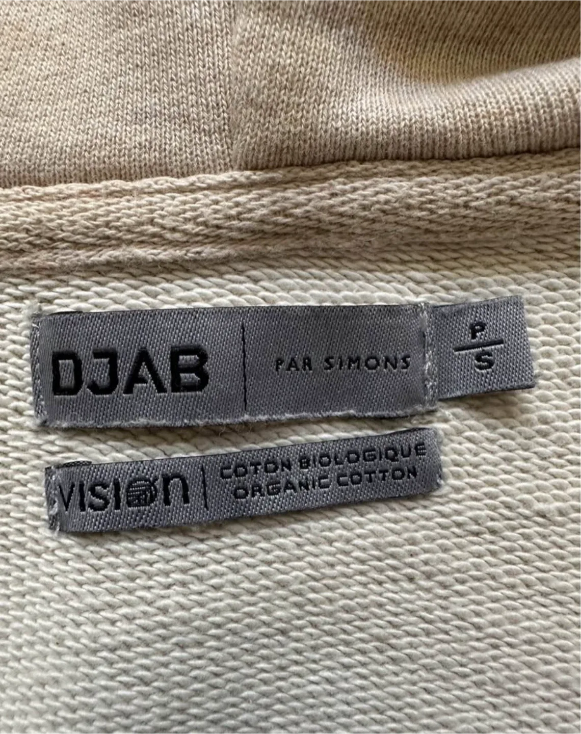 DJAB Par Simons Beige Zip-Up Hoodie - Size S image indicator(3)