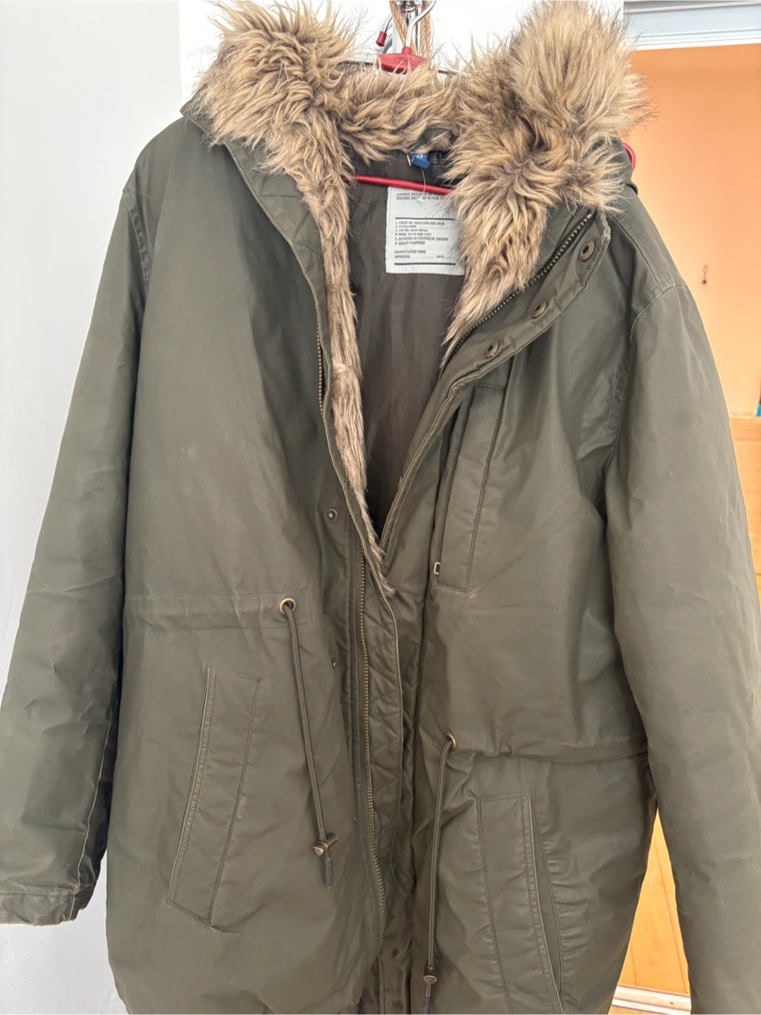 H&M Olive Green Parka with hood