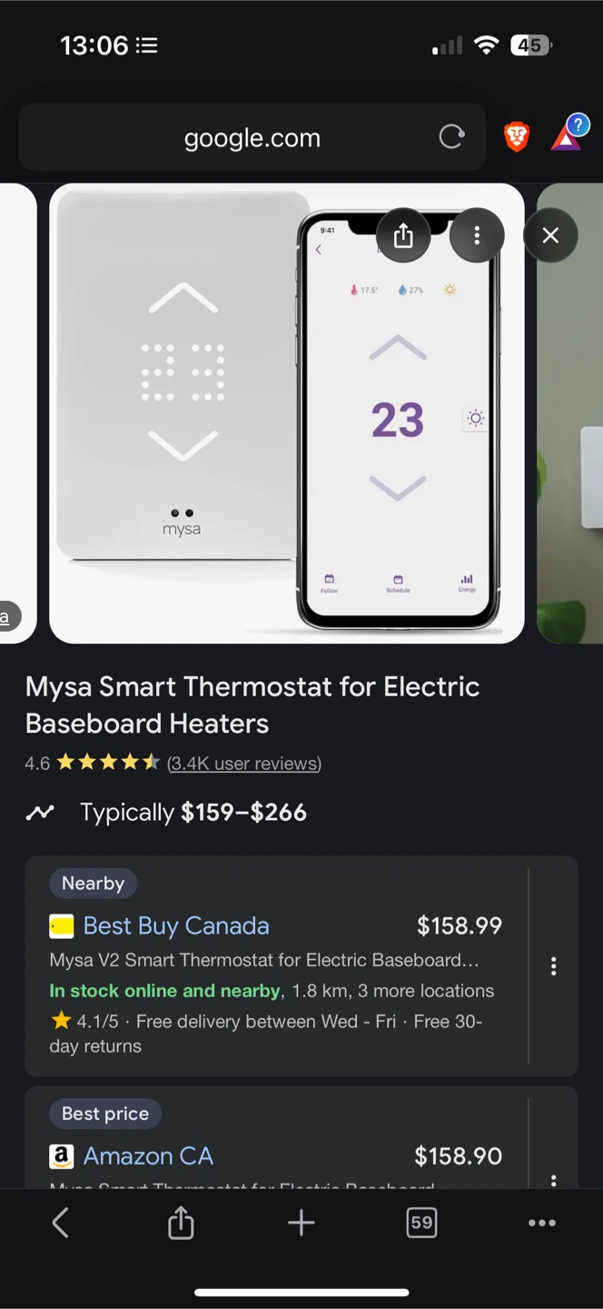 *New* 7x Mysa Smart Thermostats - In-Floor, Baseboard, AC… - photo 3