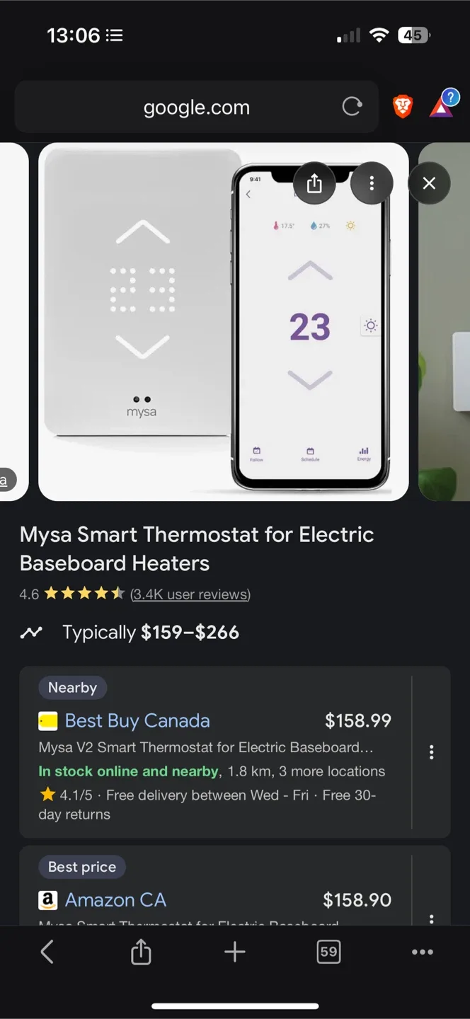 *New* $225+ 3x New Mysa In-Floor Smart Thermostat image indicator(8)