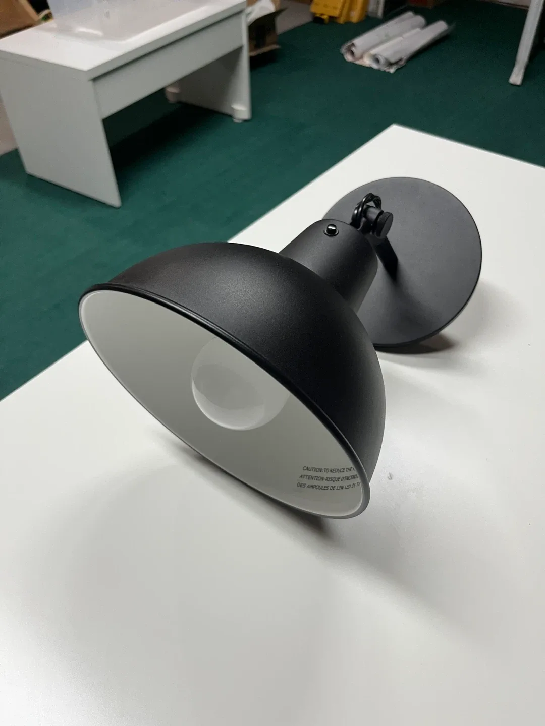 (2) IKEA Skurup wall Lamp - Black metal