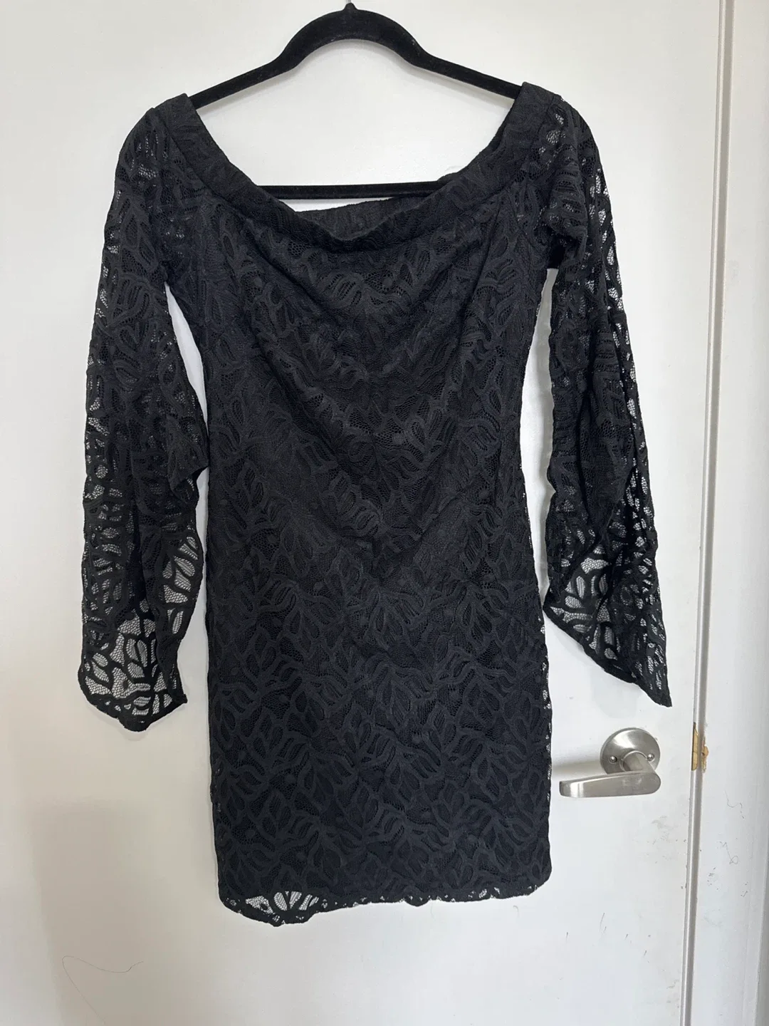 Bebe Black Lace Dress - Size S/M image indicator(3)