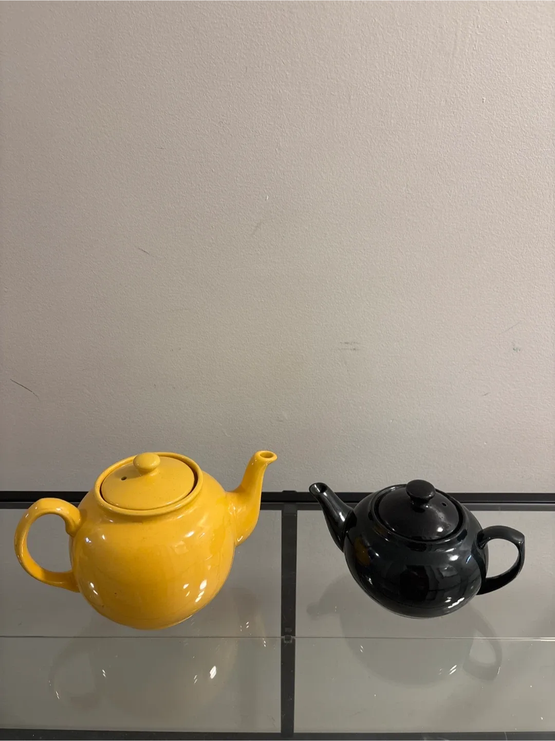 Black and Yellow Ceramic Teapots